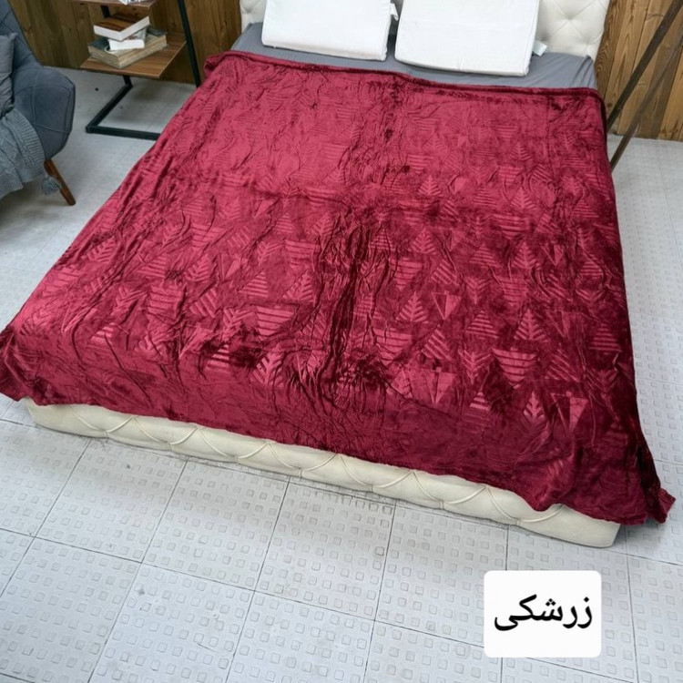 پتو یکنفره چهار فصل طرح برجسته کاج وارداتی