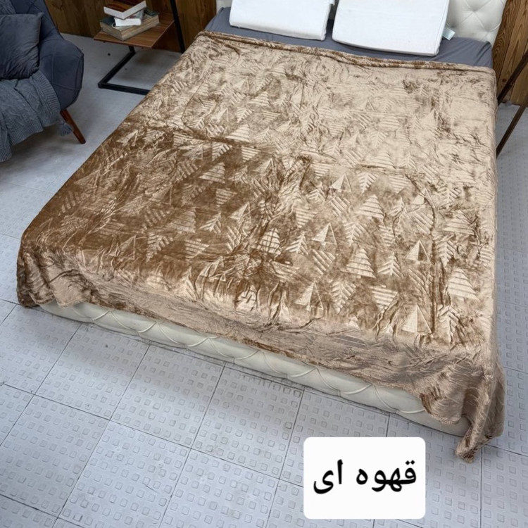 پتو یکنفره چهار فصل طرح برجسته کاج وارداتی