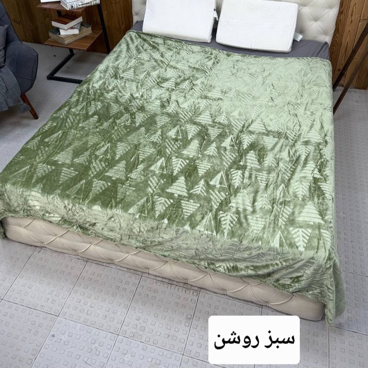 پتو یکنفره چهار فصل طرح برجسته کاج وارداتی