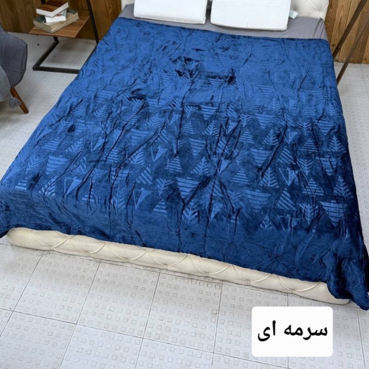 پتو یکنفره چهار فصل طرح برجسته کاج وارداتی