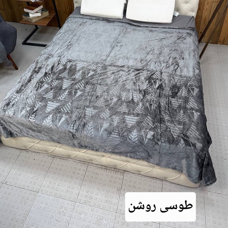 پتو دونفره چهار فصل طرح برجسته کاج وارداتی