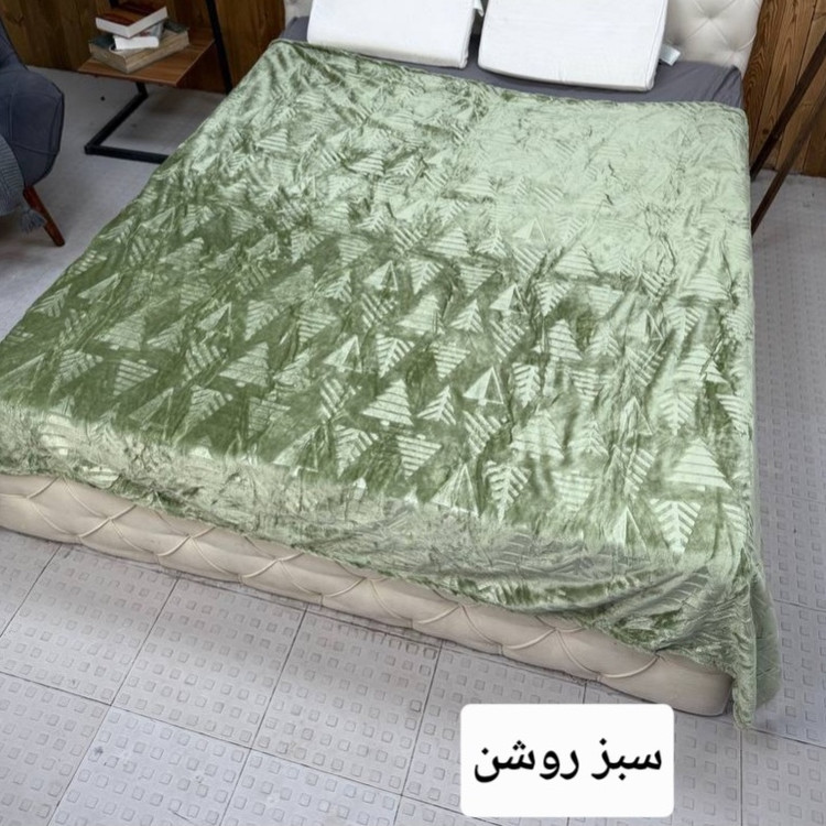 پتو دونفره چهار فصل طرح برجسته کاج وارداتی