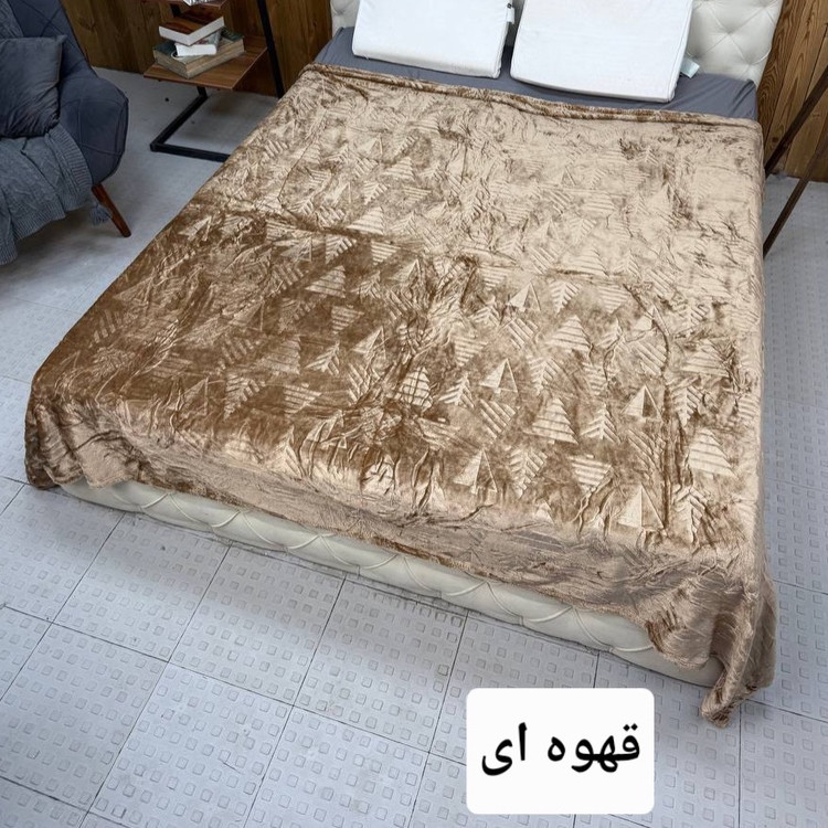 پتو دونفره چهار فصل طرح برجسته کاج وارداتی